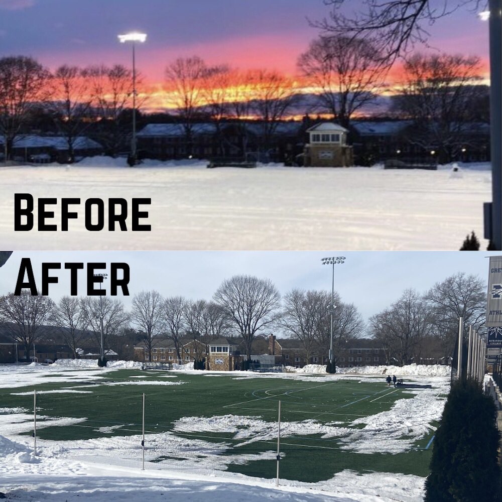 Field prep underway! Looking forward to start the 2021 spring season! Hound ‘Em #rollhounds #moraviancollege