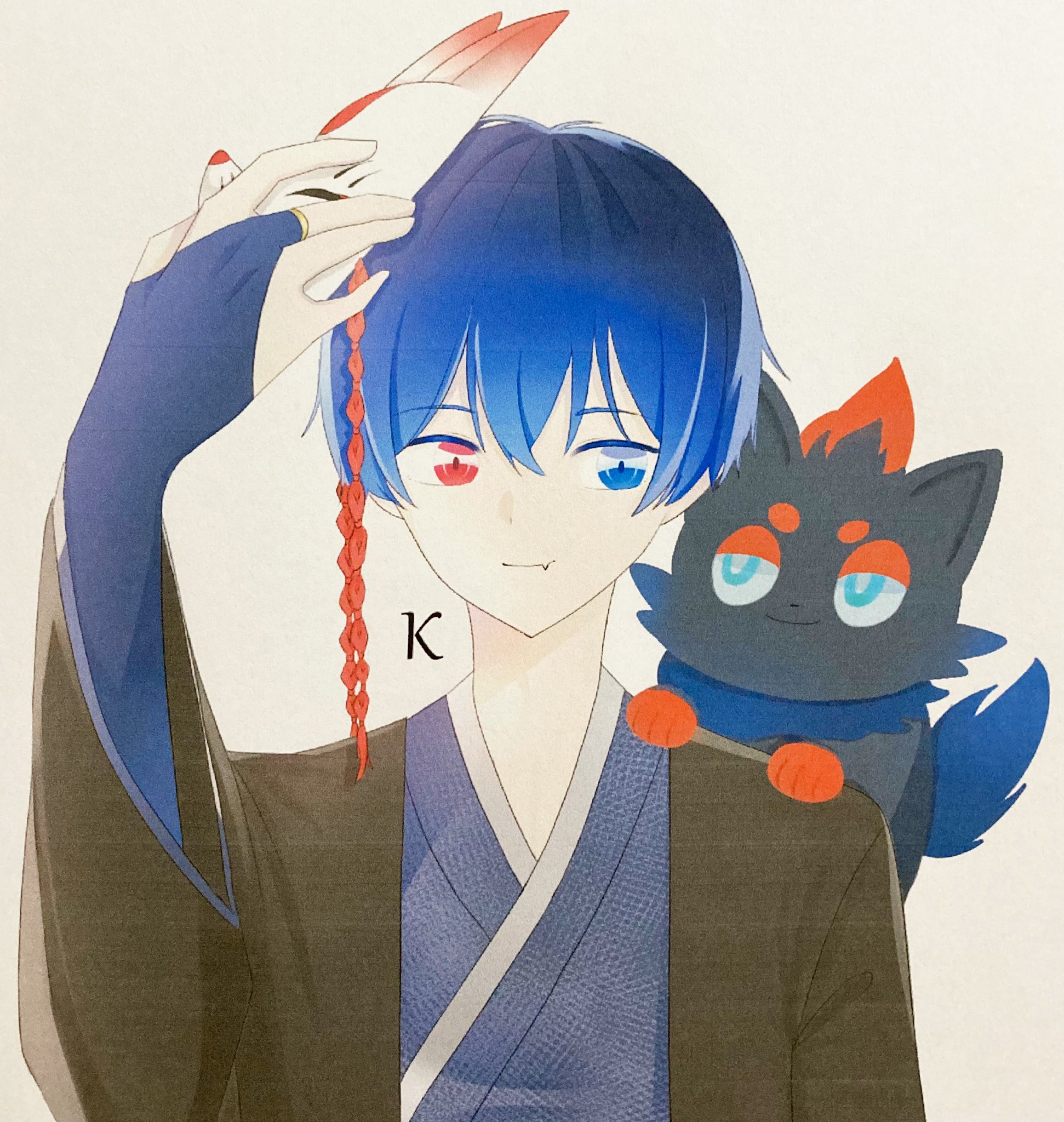 Uzivatel Yuzuki 学生b Na Twitteru 友達から頼まれて細かく特徴もらって描いたやつです 紙で印刷したやつを撮りました イラスト デジタルイラスト 男の子 オッドアイ 狐面 ゾロア 依頼絵 架空のキャラ T Co 6frlwnmrng Twitter