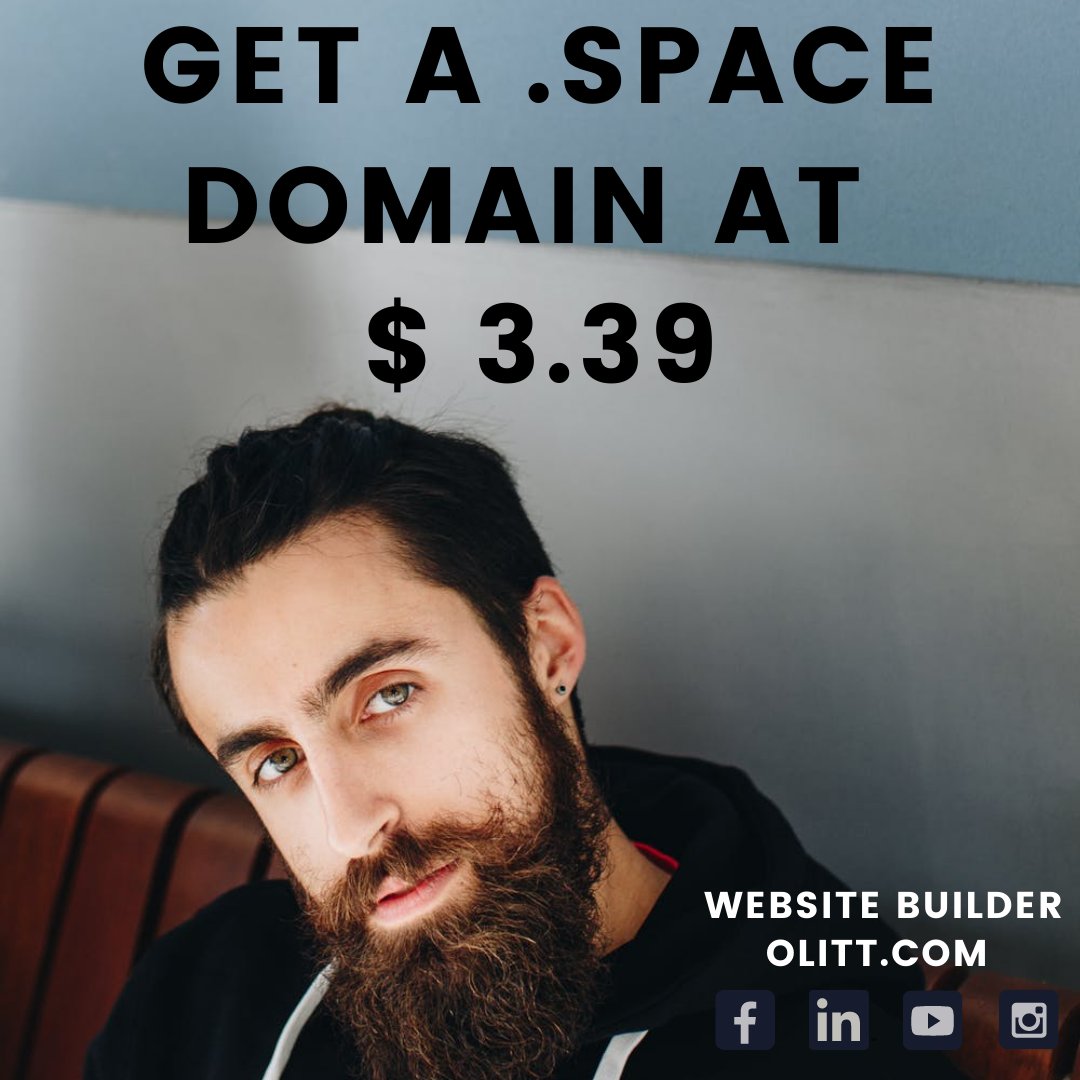 OLITTcom's tweet photo. Get a .space domain now for $ 3.39 > https://t.co/rrTOoqTa24
#domains #hosting #webhosting #websitebuilder #webdev #webdevelopment #website #webdeveloper #programmer #web #hosting #nigeria #naira #cafe #restaurant #domainnames #cheapdomainnames #domainregistration https://t.co/88RKm8kXqW