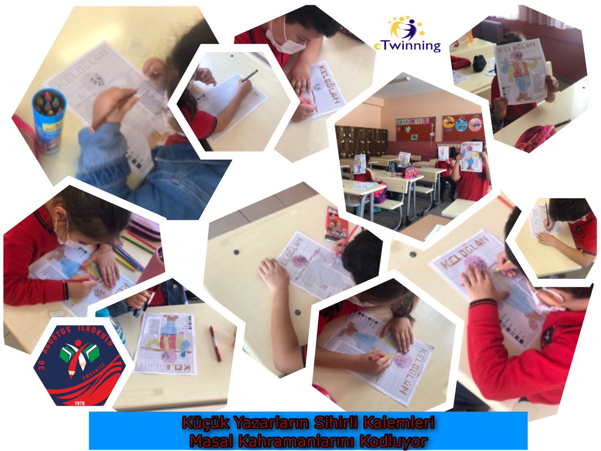 krcikiz's tweet photo. Küçük Yazarların Sihirli Kalemleri 
eTwinning projemizde masal kahramanlarımızı kodladık.
@tretwinning @tcmeb @umraniyeilcemem @istmem @30agustos_io @NesrinBalikci1 @ArzuYY3 https://t.co/1xZwDxGMVG