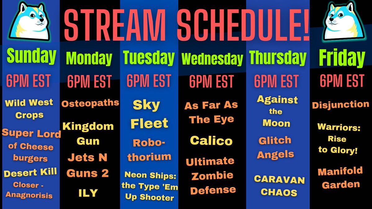 judocruiseplays's tweet photo. eeeey I'm back this week, starting TONIGHT!! Here's the #Twitch stream schedule for the week!! Tons of sick indie games, gonna be an awesome week :D

@TwitchSIE #LetsGrowStreamers #twitchsfinest #Twitch #twitchtv #twitchaffiliate #twitchgamer #twitchgaming @sme_rt @BlazedRTs https://t.co/fO140uiv5q