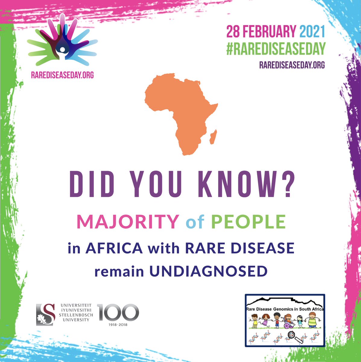 SuMBHG's tweet photo. #FactTwentyOne
The lack of scientific knowledge & quality information regarding #RareDiseases results in a delay in #diagnosis. The need for appropriate quality health care engenders inequalities & difficulties in access to treatment & care.
#RareDiseaseGenomicsSA #Fact21 https://t.co/YshLUH5MS3