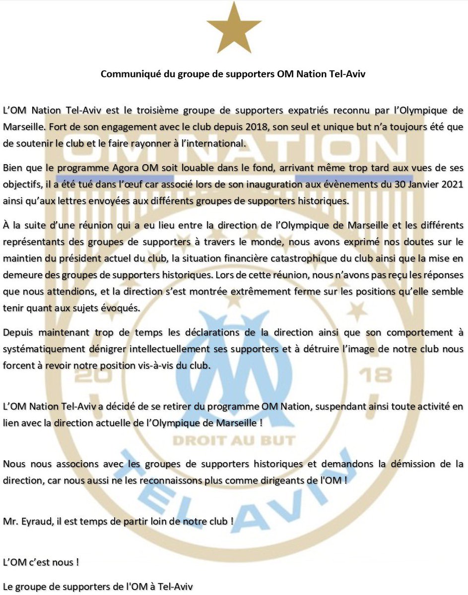 OM Fan Club Tel Aviv tweet media