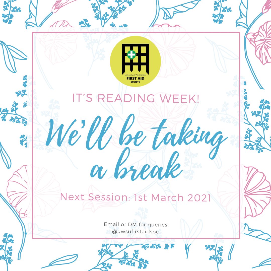 Hello everyone!

It's finally reading week! 

We're sure that everyone is busy with assignments and exam preparation - so this week we will not have a session...but the following week, we will.

We hope to see you all on the 1st of March.

Have a wonderful week 🥳