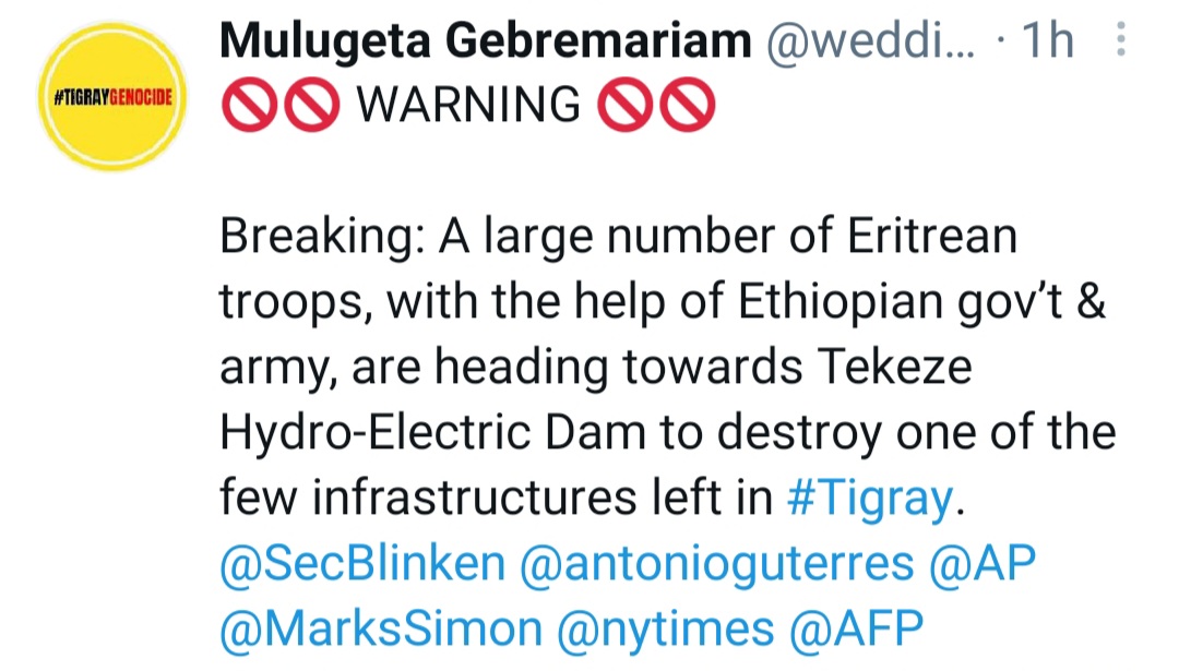<a href="/UN/">United Nations</a> <a href="/StateDept/">Department of State</a> <a href="/LindaT_G/">Linda Thomas-Greenfield</a> <a href="/reuters/">Reuters</a> <a href="/UN_Spokesperson/">UN Spokesperson</a> <a href="/antonioguterres/">António Guterres</a> <a href="/VP45/">Vice President Mike Pence Archived</a> <a href="/USUN/">U.S. Mission to the UN</a> <a href="/AOC/">Alexandria Ocasio-Cortez</a> <a href="/EUCouncil/">EU Council</a> <a href="/hrw/">Human Rights Watch</a> <a href="/amnesty/">Amnesty International</a> <a href="/LaetitiaBader/">Laetitia Bader</a>
<a href="/SecBlinken/">Secretary Antony Blinken</a>  <a href="/JoeBiden/">Joe Biden</a> <a href="/UNHumanRights/">UN Human Rights</a> <a href="/EUinEthiopia/">EU in Ethiopia / የአውሮፓ ህብረት በኢትዮጵያ</a> @KarenBassTweets <a href="/KamalaHarris/">Kamala Harris</a> <a href="/JustinTrudeau/">Justin Trudeau</a> <a href="/GarnettGenuis/">Garnett Genuis</a> <a href="/EU_Commission/">European Commission</a> <a href="/FLOTUS/">First Lady Melania Trump</a> <a href="/YohannesAbraham/">Yohannes Abraham</a>