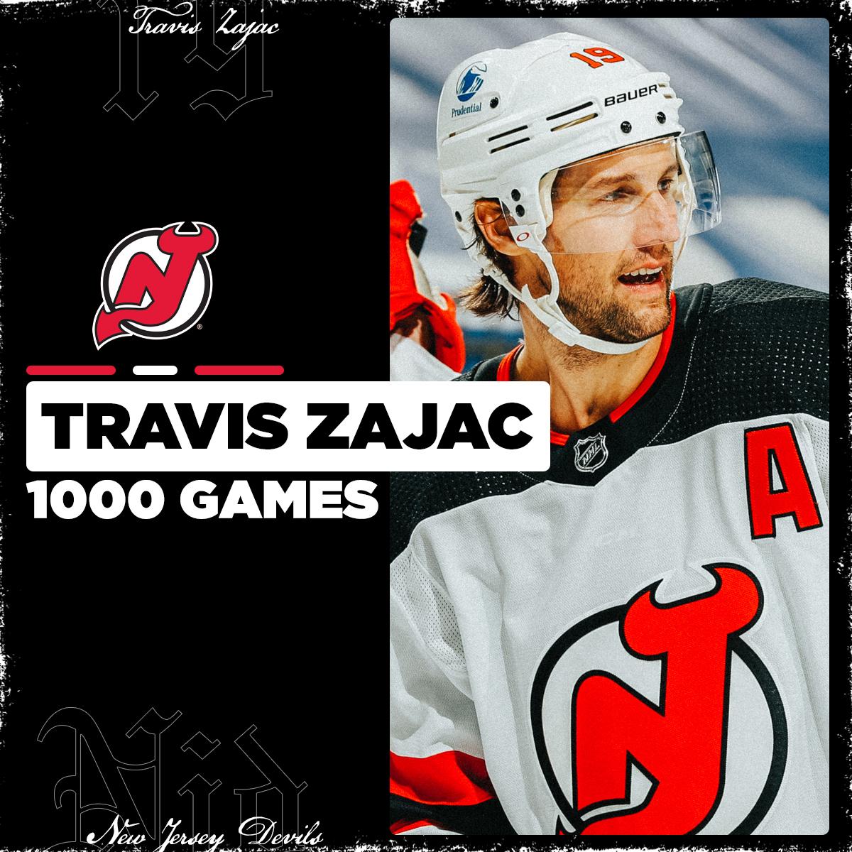 Congratulations to Travis Zajac on career NHL game No. 1,000! 😈