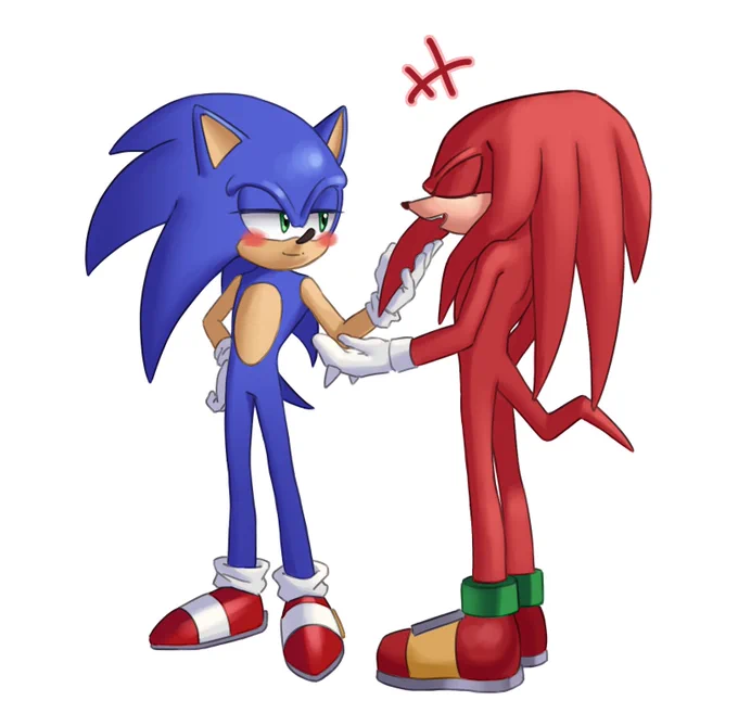 It was a punch full of love.

Poor Sonic...
#SonicTheHedgehog #sonic #KnucklesTheEchidna #knuckles #sonknux #sonknuckles https://t.co/iHzdPF4rj6 