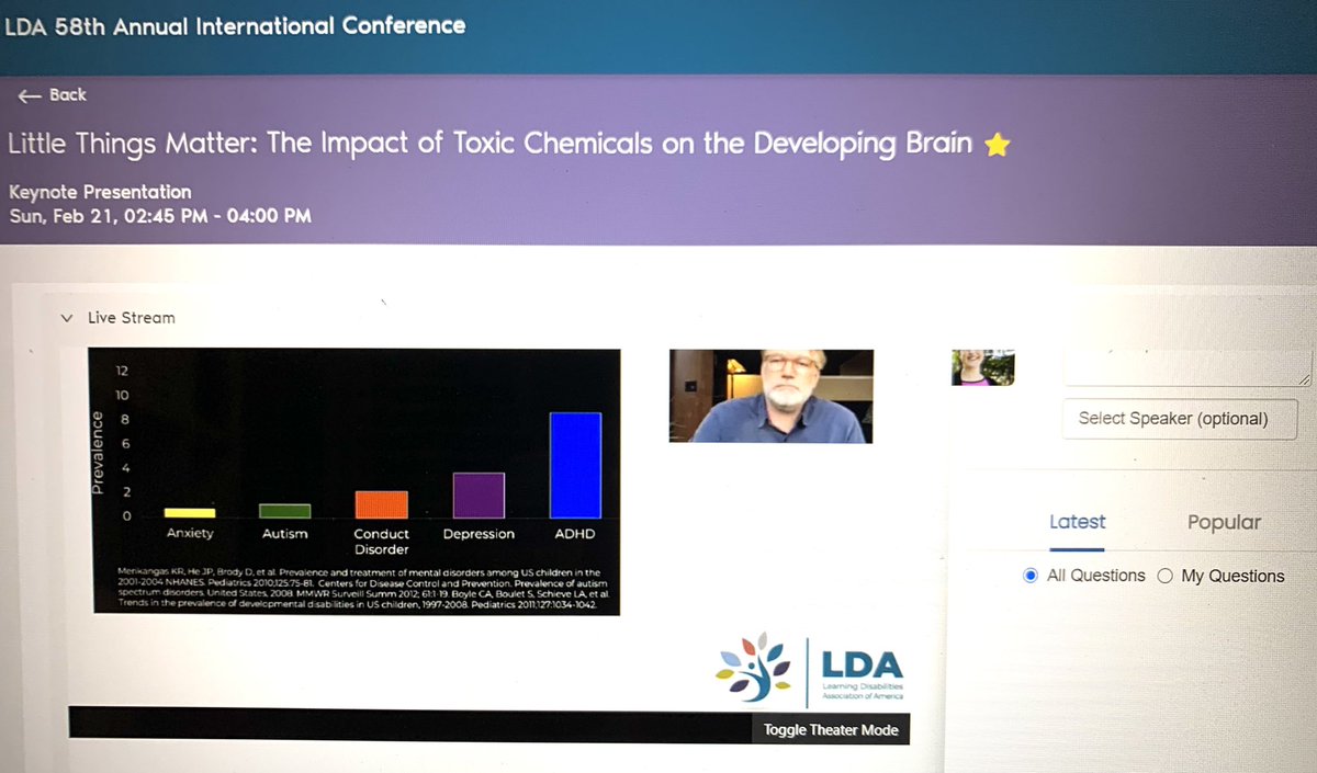 LDAmichigan's tweet photo. Thank you @BrucePLanphear for helping us spread education about toxic chemicals and brain development! #healthychildrenproject #LDACON https://t.co/ByobO83hVT