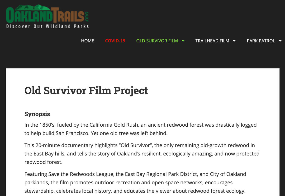Oakland's tweet photo. Do you know the history of Oakland’s redwoods and biodiversity?
Watch this award-winning short documentary on Oakland's trails + trees at: https://t.co/EzPaf7R5Al
For more educational activities visit https://t.co/gJgSxMQkdG
#OaktownPROUD
#MLK40DaysOfService
#VolunteerOakland https://t.co/piST6l0N5t