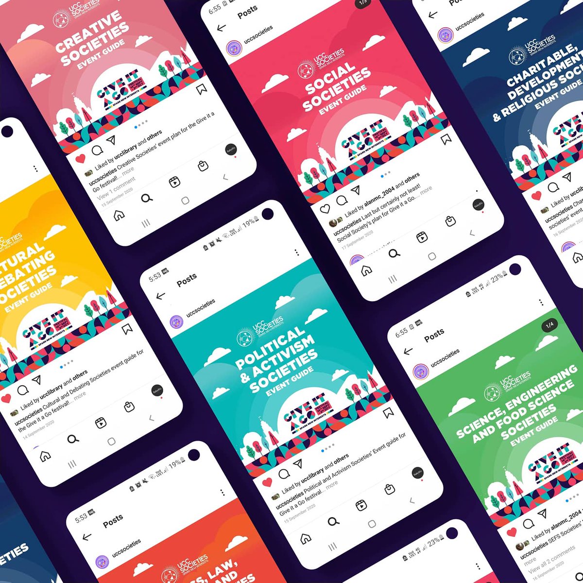 Babelfisbrand's tweet photo. We were approached by @uccsocieties with the challenge of branding their first ever digital festival. Loved the colour and energy in this one!
#branding #digitalmarketing #digitalmedia #marketing #irelandtogether #contentcreation #illustration https://t.co/TRJs5Wyiai