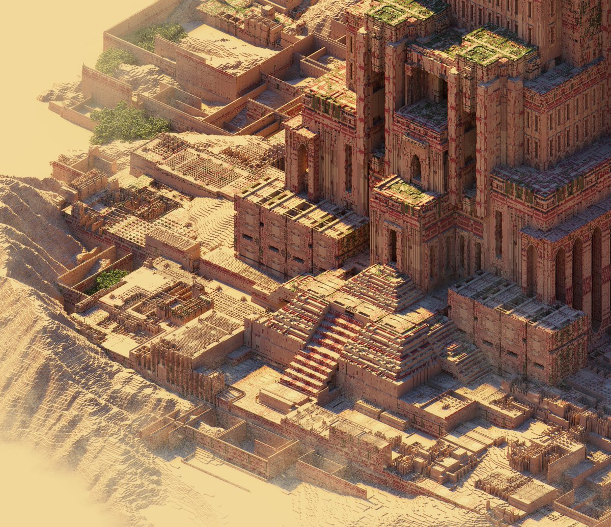 MadMaraca's tweet photo. "The Lost City of Mithra"

(Having a major art block lately, so went back to my comfort zone of lost ruins and temples!)
#voxel #voxelart #magicavoxel #JSplacement https://t.co/KQzqF02hjK