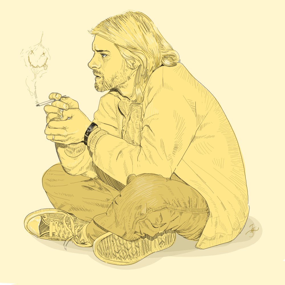 Kurt Cobain, /u/izijiz, Digital, 2021 bit.ly/3sf2snL