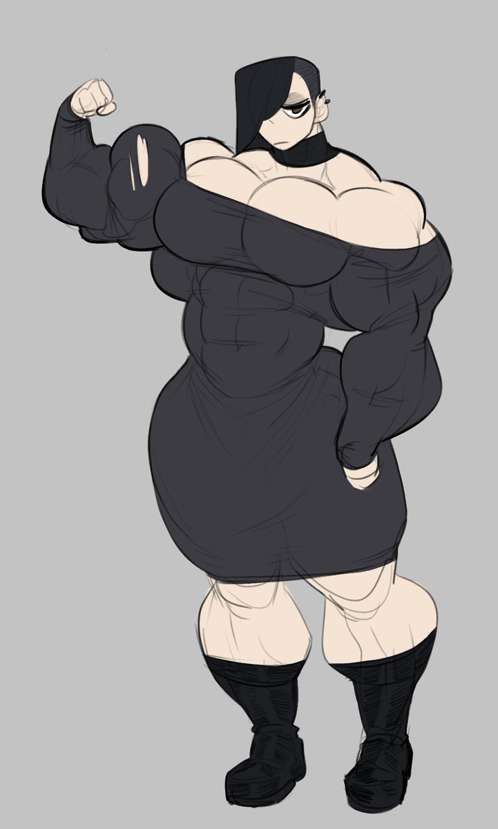 The buff tomboy, goth gf we need but don't deserve. 😳😤
Also, fuck it, her name is No. 🤡