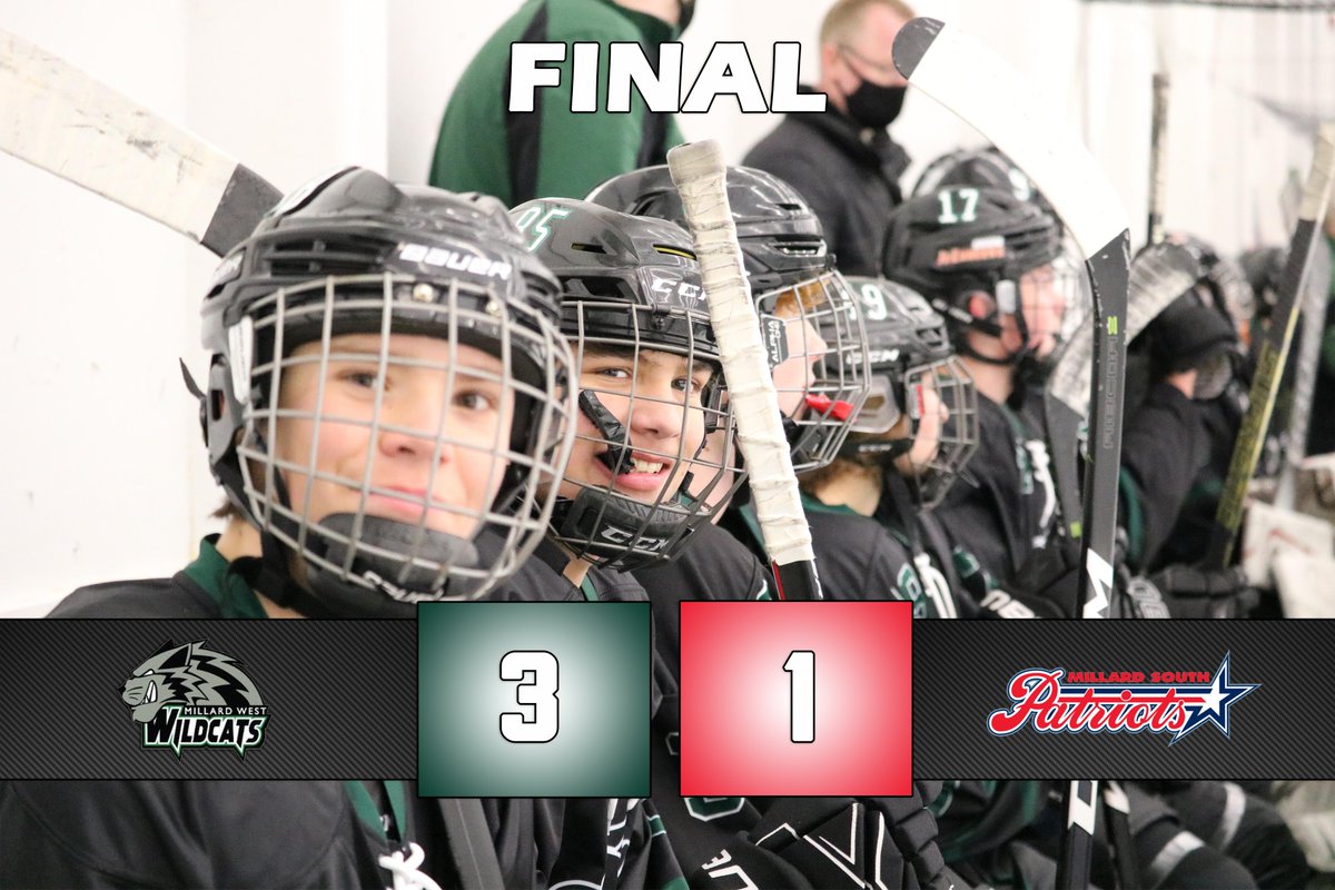 MWwildcatsHKY's tweet photo. Millard West wins! The Wildcats eliminated Millard South in Millard West's second straight win in the State Tournament! The Wildcats will play the loser of the game this afternoon between Fremont and Creighton Prep in another elimination game tomorrow night at 6:15 PM at Baxter. https://t.co/72YBTwCAJm