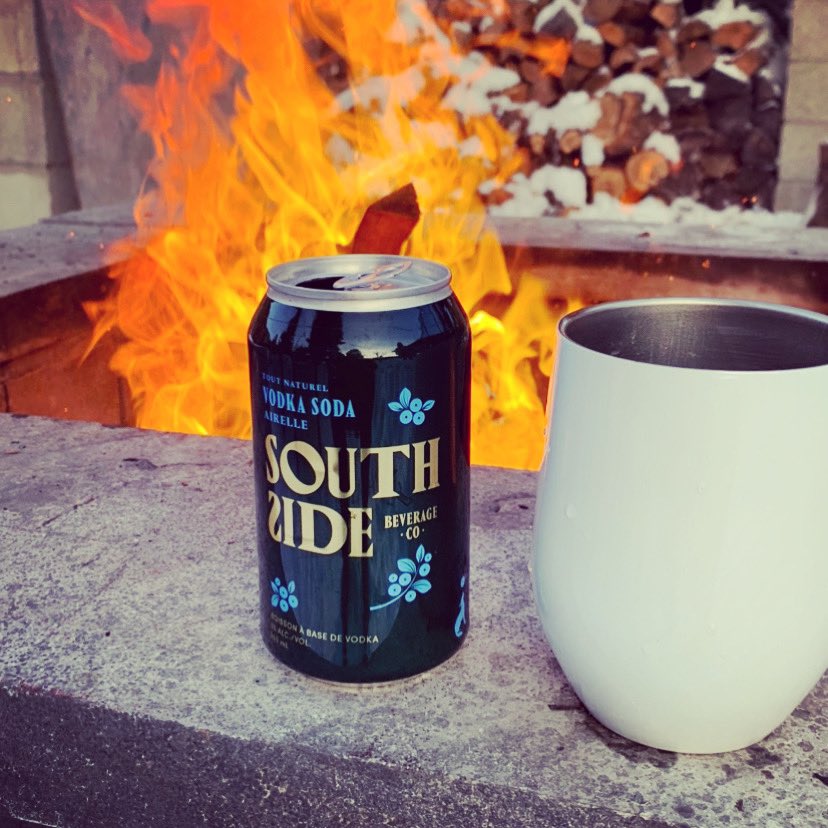 Above zero weather in Alberta in February calls for drinks by the fire! Especially after weeks of -40’C!