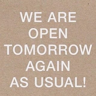 6:30am-9pm, tomorrow. Business as usual. Phew!  Thank you all for being so patient. #blackholelovesyou #staysafe #maskup
