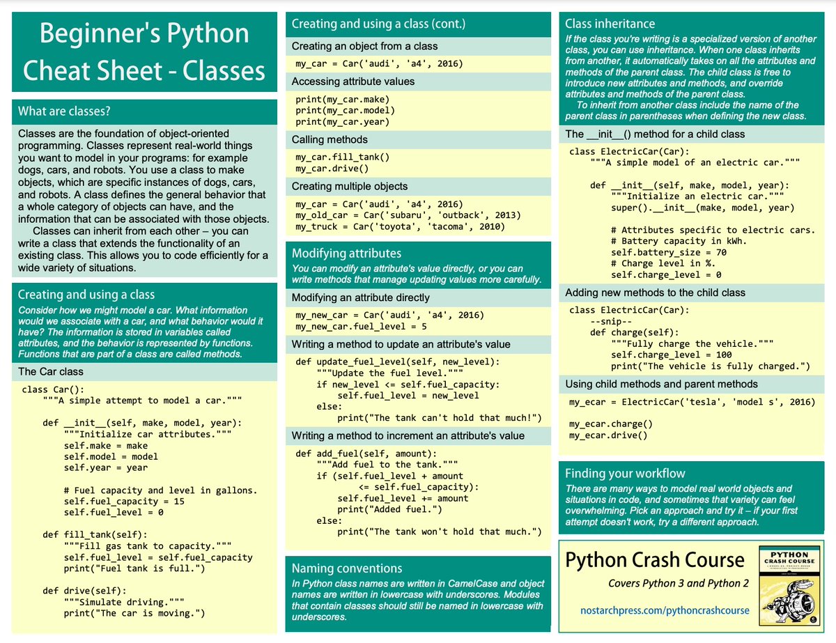gp_pulipaka's tweet image. Python Crash Course - Cheat Sheets. #BigData #Analytics #DataScience #IoT #IIoT #PyTorch #Python #RStats #TensorFlow #Java #JavaScript #ReactJS #GoLang #CloudComputing #Serverless #DataScientist #Linux #Books #Programming #Coding #100DaysofCode
bit.ly/2nhL8hC