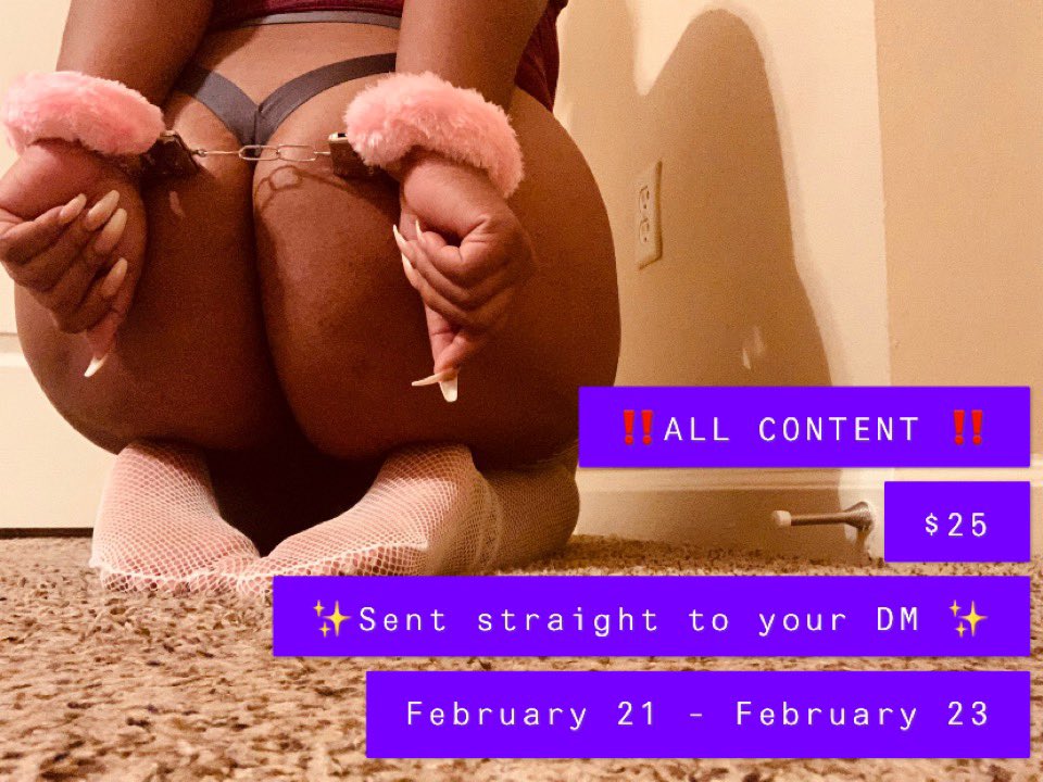 ‼️ALL CONTENT $25‼️
✨Sent straight to your DM ✨
 
February 21 - February 23
Link in bio 🔗