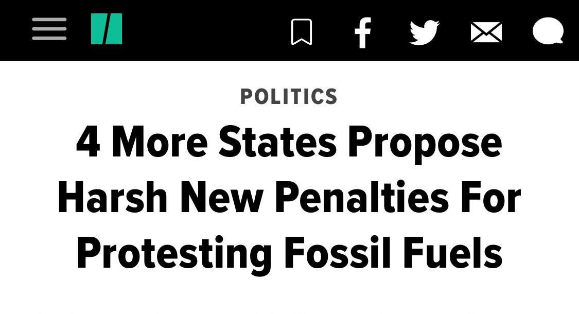 SDonziger's tweet photo. In the U.S., the oil industry is exploiting the Capitol riots to push draconian 10-year prison sentences for protesters who target oil production sites.

“Shock Doctrine” in action. @NaomiAKlein https://t.co/ag3YRNbQOJ