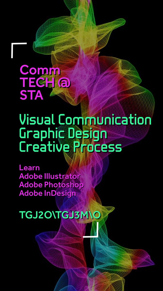 Want to learn or improve your Photoshop skills? Interested in Graphic Design and Visual Communication? Like digital arts? Try Comm Tech - TGJ1/2&amp;3