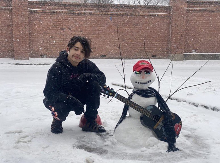 CoppellB's tweet photo. To make the best of an interesting situation to say the least we had a snowman challenge this past week! The CHS9 band kiddos sent in their pics and voted. The winner got lunch of their choice delivered by me! Congratulations Diego! #chs9fam #coppellband https://t.co/O1jyoXe6hb