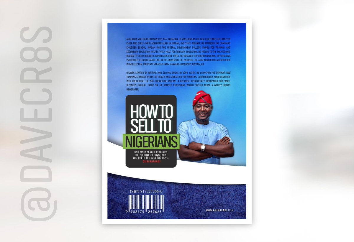 davecr8s's tweet photo. Some leg forward to the Cover Art Brief for the Book #HowToSellToNigerians by @akinalabi
 .
Art Direction by @davecr8s 

Please Retweet.....if you find this!

Thank you. https://t.co/uDRqrduD3J