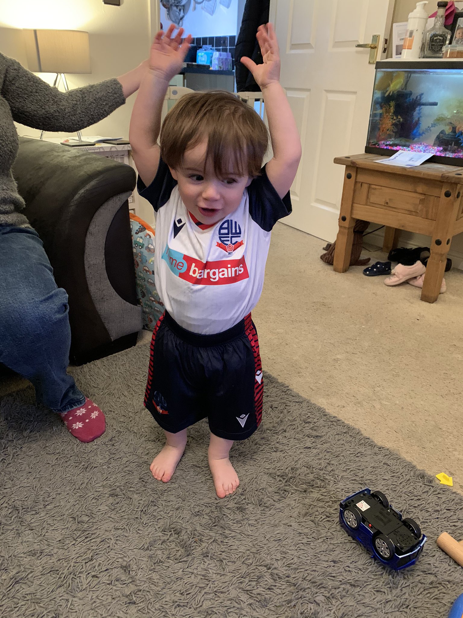  Happy birthday legend. This is Harry my son watching you, celebrating your goals on the TV. 