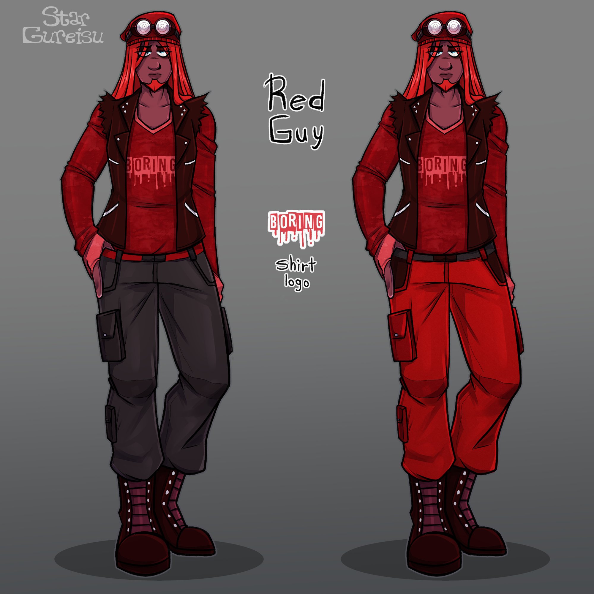𝔅𝔞𝔱𝔱𝔶 𝔅𝔞𝔱 A Twitter Human Red Guy From Donthugmeimscared He Likes Smash Mouth And U2 So I Wanted To Reflect That On His Design Jsagjag Dhmis T Co Wc5dz9bu4b Twitter