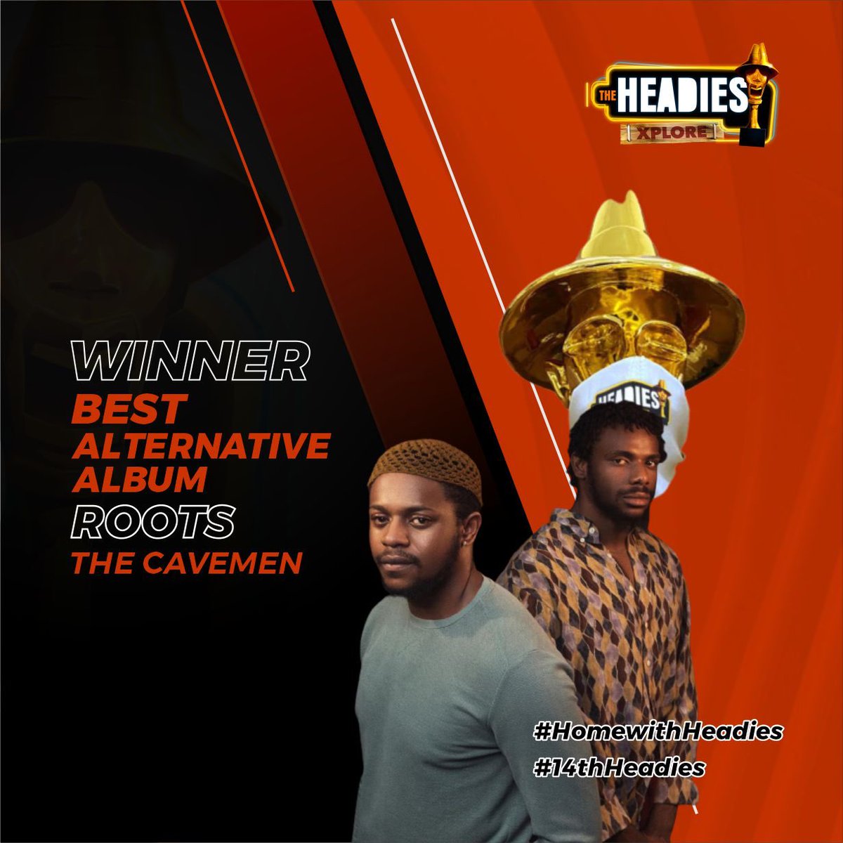 Yes! We did it. 💃 

The Cavemen are the winners of the “Best Alternative Album” at the #14thHeadies