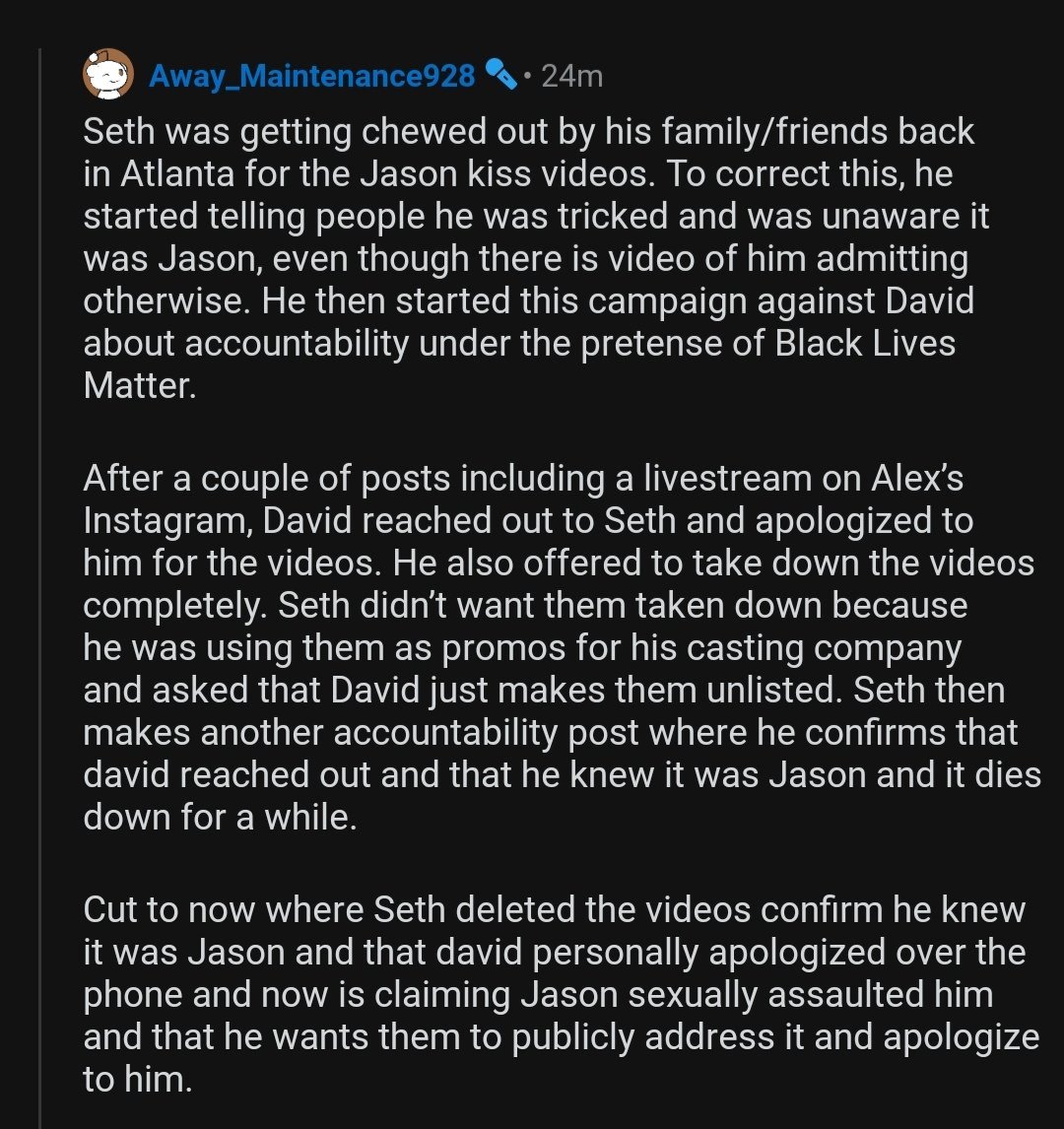 X-এ BigMadSoSadDontCareHAHa: @spookybob123 @defnoodles I couldnt care  less about daviddorbrick but David apologized privately to seth and on his  podcast. @h3h3productions is also purposely ignoring that Seth did revenge  porn on Erin