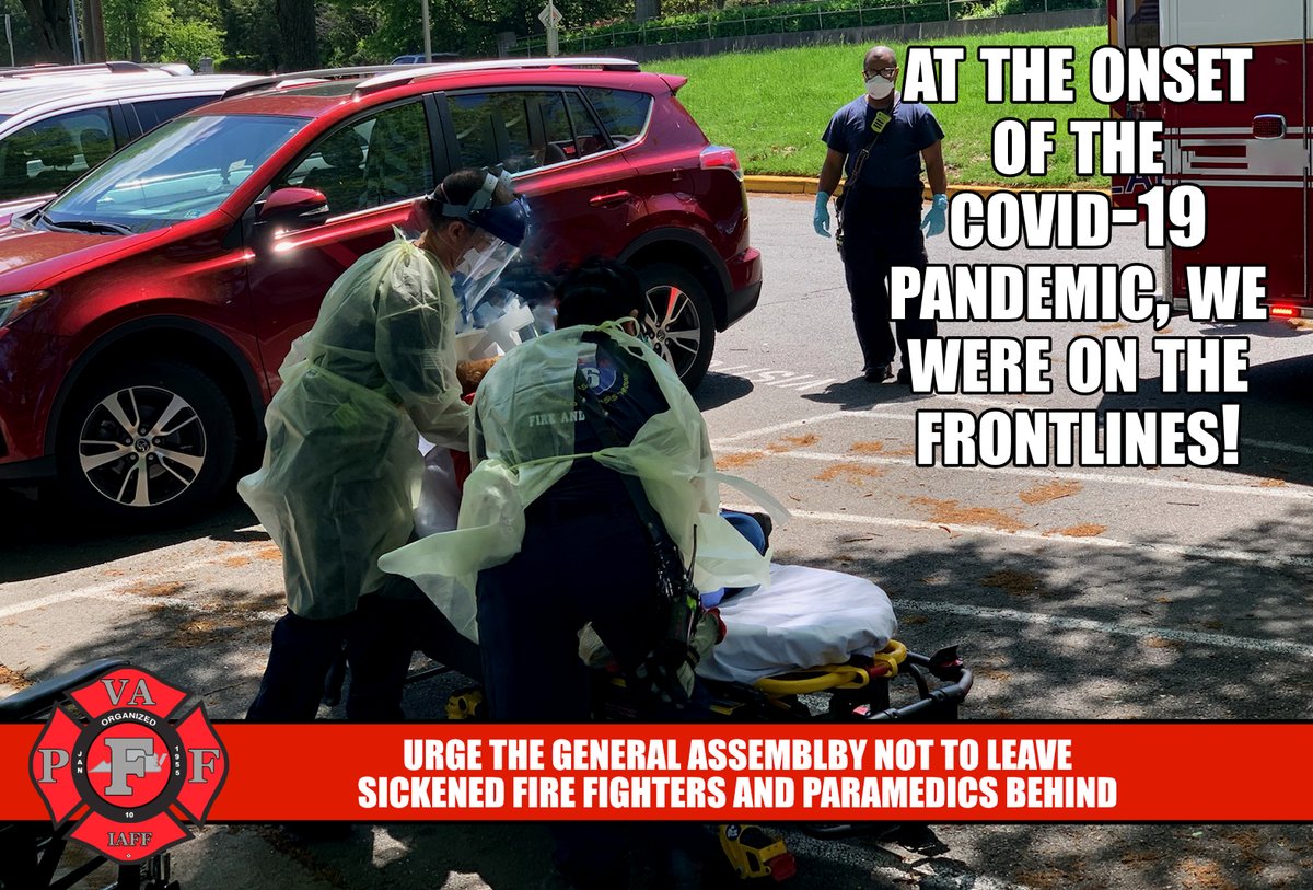 The General Assembly may opt to leave behind fire fighters &amp; paramedics sickened from occupationally-contracted COVID-19. Take action now,urge your legislator to protect those sickened from the onset of the pandemic, not just those sickened in the future! tinyurl.com/jtywmexz