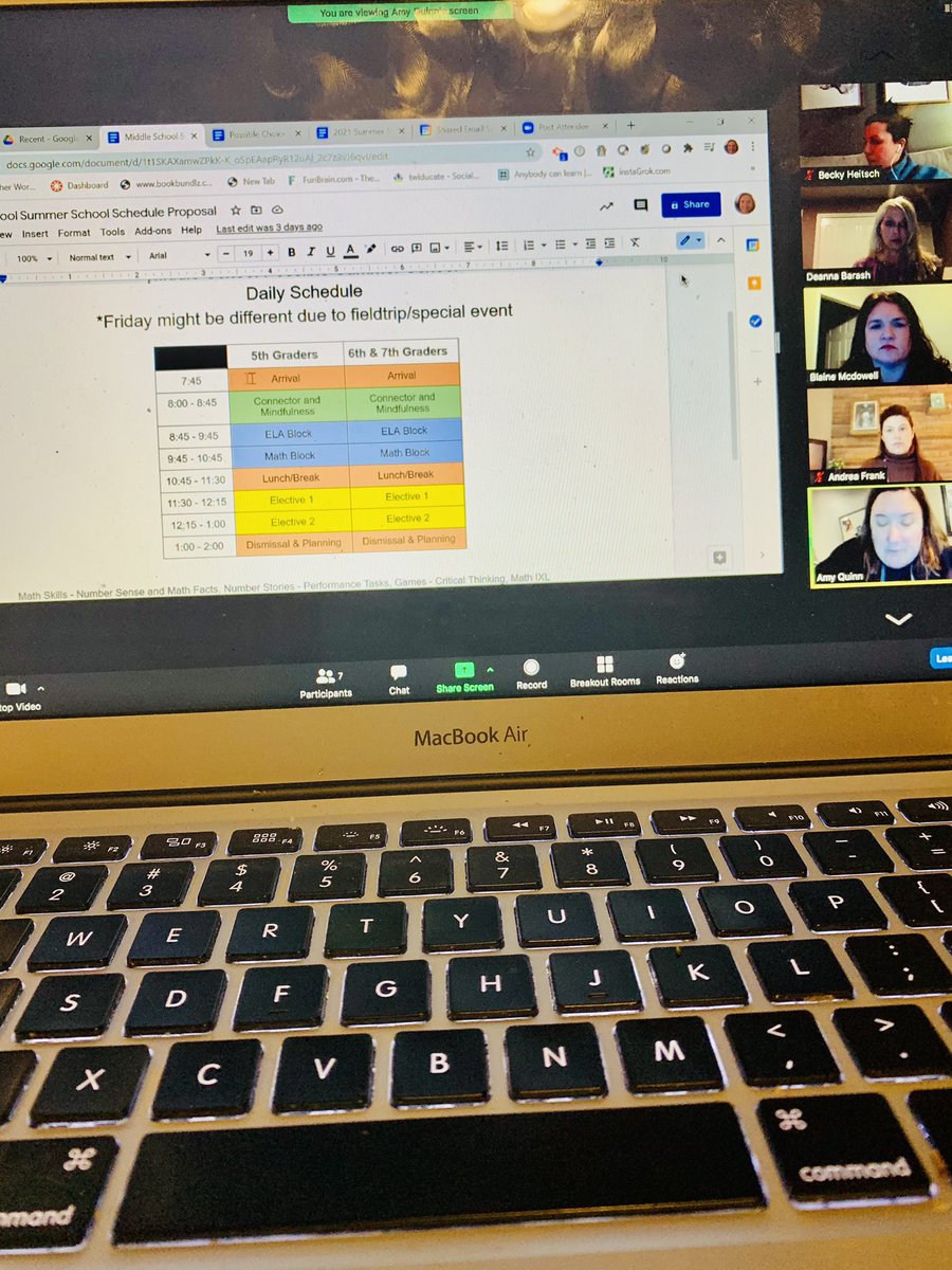 Sunday night summer programming meeting. #wb2020