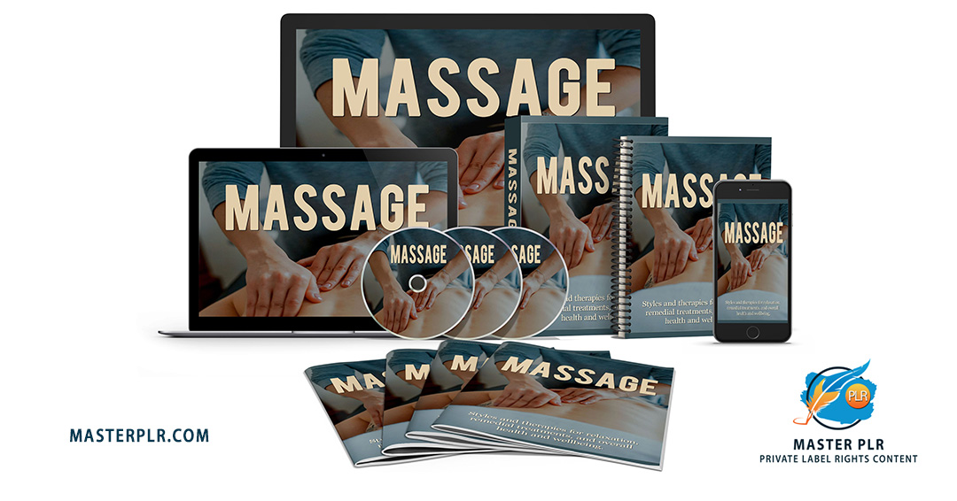 Massage PLR content covering massage therapy techniques. Your customers will learn how they can benefit from the healing powers of massage!

#massage #plr #content #health #wellbeing #plrcontent
ow.ly/3g4S50DG0zW