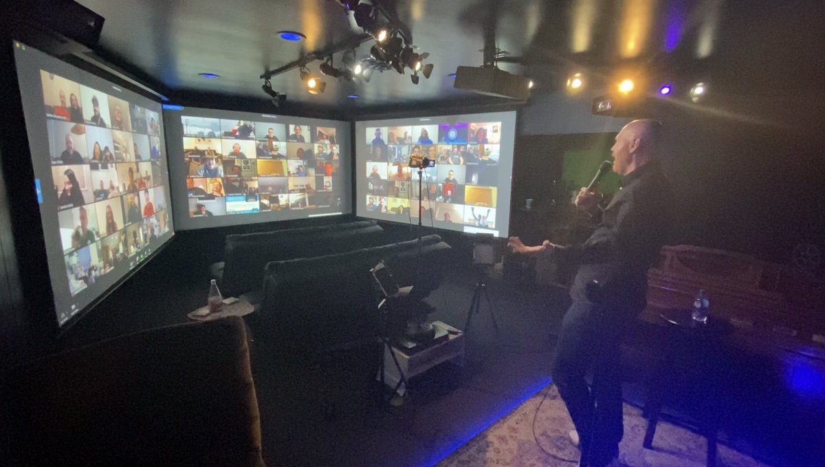 bengleib's tweet photo. .@billburr did his first ever virtual show with us last night at @NowhereComedy studio. A charity show, all proceeds going to a young man AJ who got hurt in a hockey accident. We’re proud to have been able to help this great cause, &amp; host one of the greatest comics to ever do it. https://t.co/SS0JEh0AG3