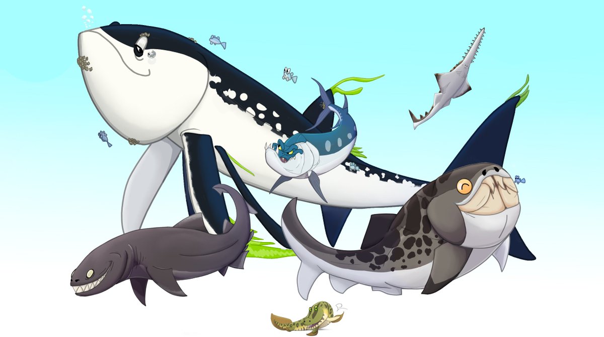 A_RTito's tweet photo. #FossilFishWeek is over and I've completed the challenge of one cartoony fish per day. I honestly thought I wouldn't have been able to pull it off because I had never finished a piece in a single day before, let alone 7 in a roll! But I had a ton of fun while doing it! - LP https://t.co/1R1ULyooiS
