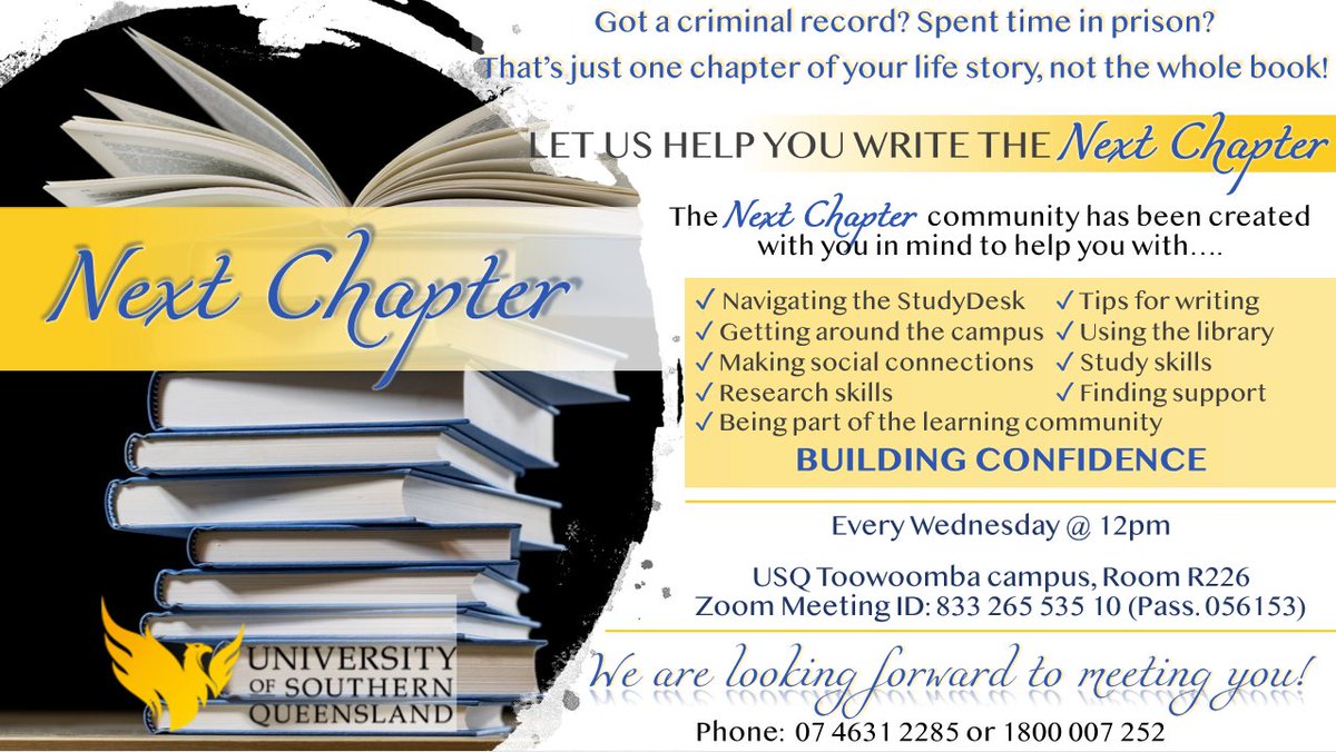 Spent time in prison? Got a criminal record? This is for you! #nextchapter <a href="/usqedu/">usqedu</a> <a href="/ReichSuz/">Suzanne Brumby</a> @DrLaurenHumby