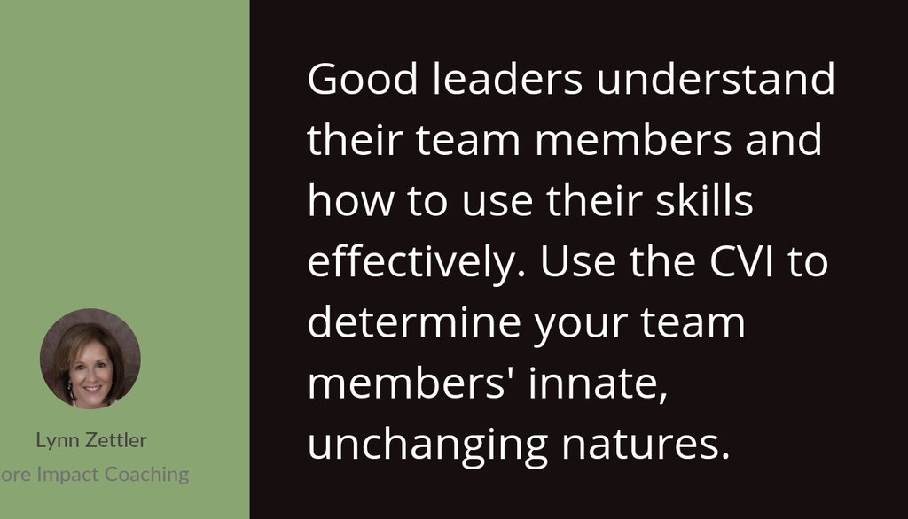 CoreImpactCoach's tweet photo. One of my favorite team building exercises is to have everyone share their Core Values Index and learn more about their Conflict Strategies.
Read the full article: Are you curious about how to put your people in the right seats?
▸ https://t.co/DU9ofrXKgc
#CoreValuesIndex https://t.co/XYTjTI47Fi