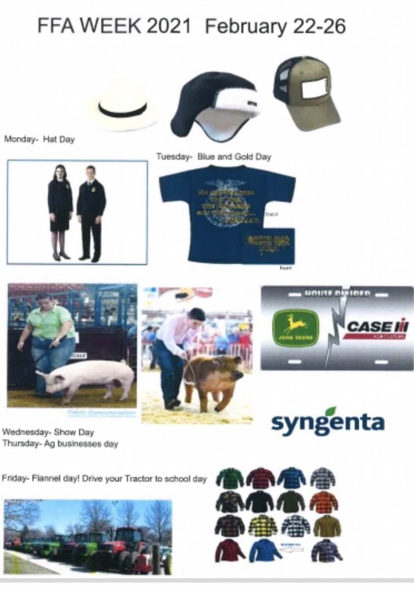 Ashley_Hammond9's tweet photo. FFA Week! Hat Day, Blue and Gold Day, Show Day, Ag Business Day, Flannel/Drive your tractor to school day! 💙💛 @MrsBritton4 @FCMustangSports https://t.co/JEyCtTOtO8