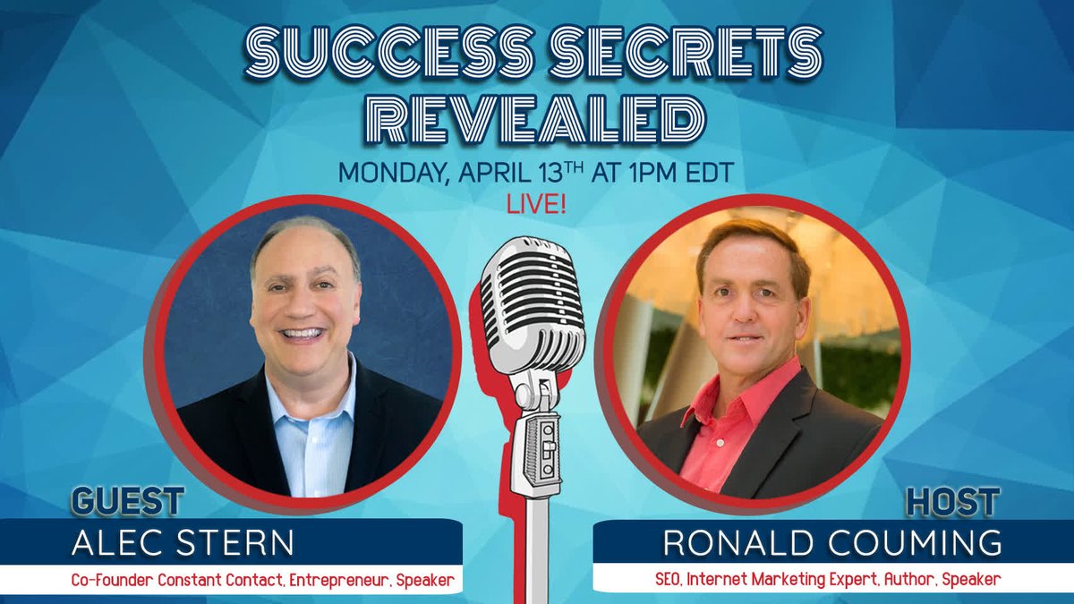 Amazing Replay of Success Secrets Revealed, Alec Stern, interviewed by Ronald Couming, Internet Marketing, and SEO Specialist

rcsonlinesolutions.com/all-video-blog…