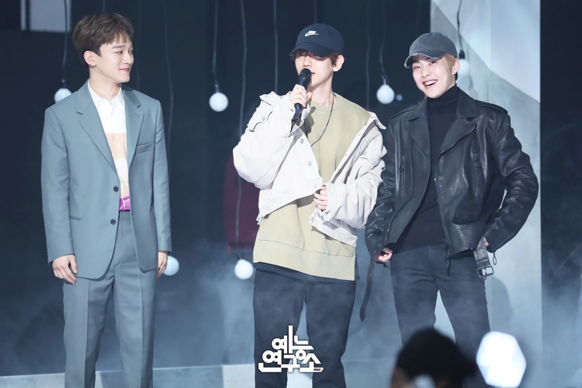 When Baekhyun (and Minseok) came to support Jongdae’s solo live stage at Music Core pre-recording