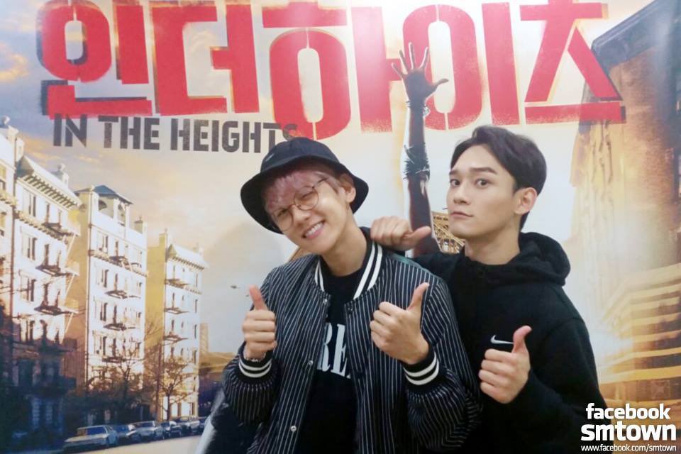 151026: Baekhyun went to show his support to Jongdae’s first musical “In The Heights”