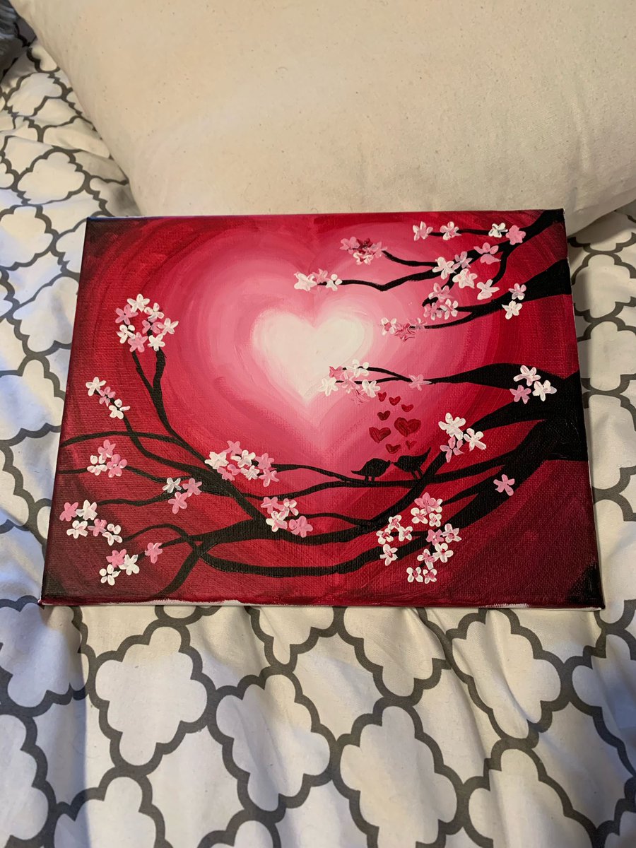 deltazetauw's tweet photo. We had a wonderful time at the virtual paint night with @DeltaAlphaTheta 💗

Here are some of the gorgeous paintings courtesy of our sisters Mikayla and Vanessa!! https://t.co/RSY9267UCQ