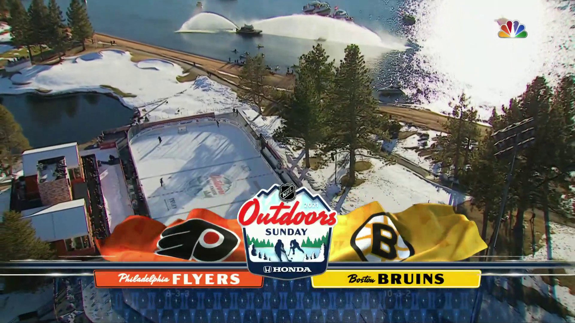 NBC Sports Hockey on X: Sunset at Lake Tahoe. This day is far from over.  #NHLOutdoorsAfterDark (📸 @nhl)  / X