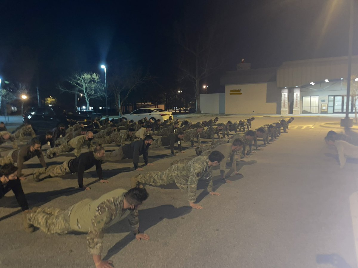 Another cool thing about joint exercises is exposing our joint partners to our #SpecialTactics community. Yesterday our U.S. #Navy and  #HurlburtField aircrew members participating in #EmeraldWarrior joined us in memorial push-ups for TSgt Scott Duffman and SSgt Tim Davis.