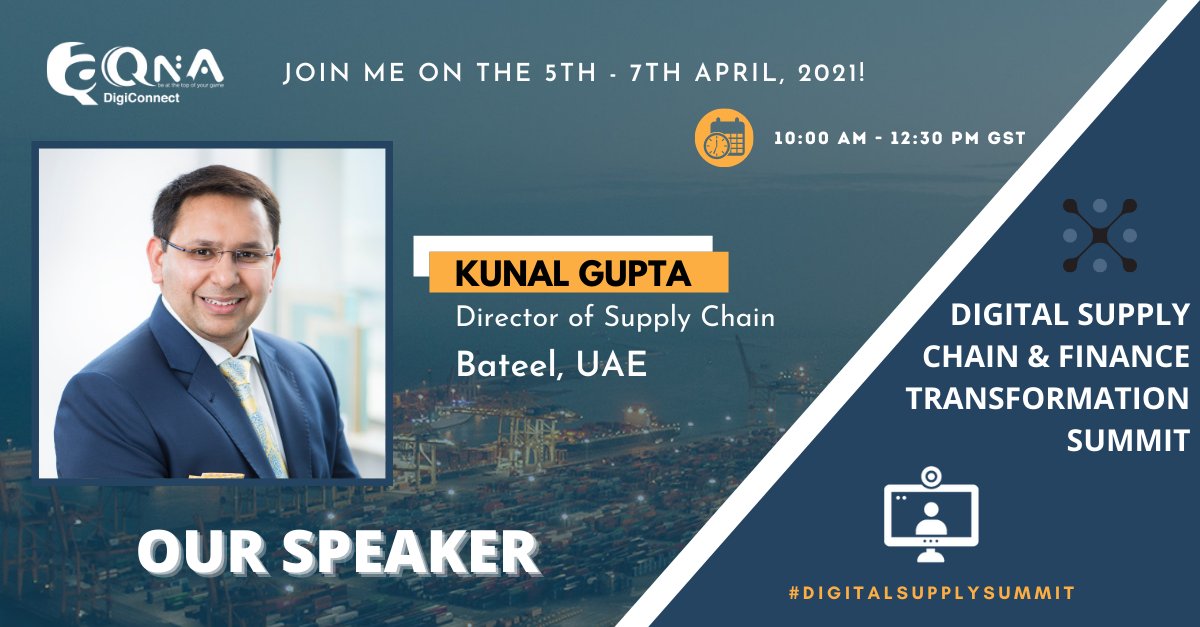 delighted_to's tweet image. RT @QnAIntl: We're delighted to announce our next Speaker- Kunal Gupta for a virtual experience dedicated to leveraging technology and innovation to enhance supply chain resilience in the face of growing online activities!
#qnaintl #saudiarabia #digitalf…
