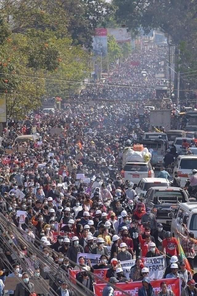 22.02.2021! Cities across the country, Myanmar! #WhatsHappeningInMyanmar #HearTheVoiceOfMyammar #Feb22Coup #MilkTeaAlliance