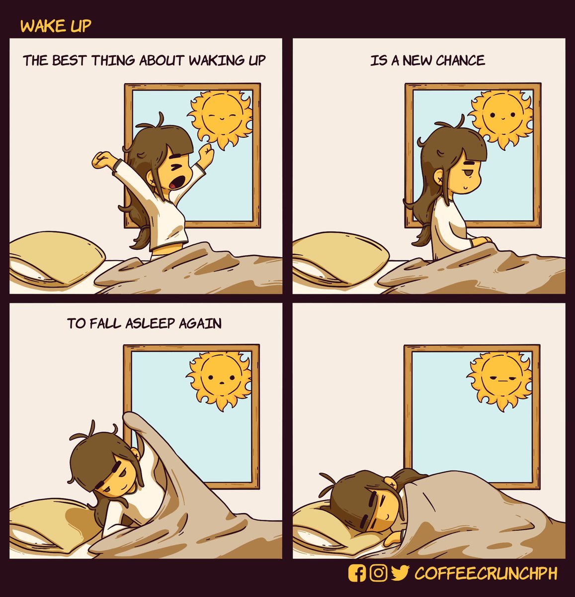 coffeecrunchph's tweet photo. Sorry mr. sun 😴

#mornings #wecomics #pinoykomiks #artph https://t.co/U83X8DtIB1