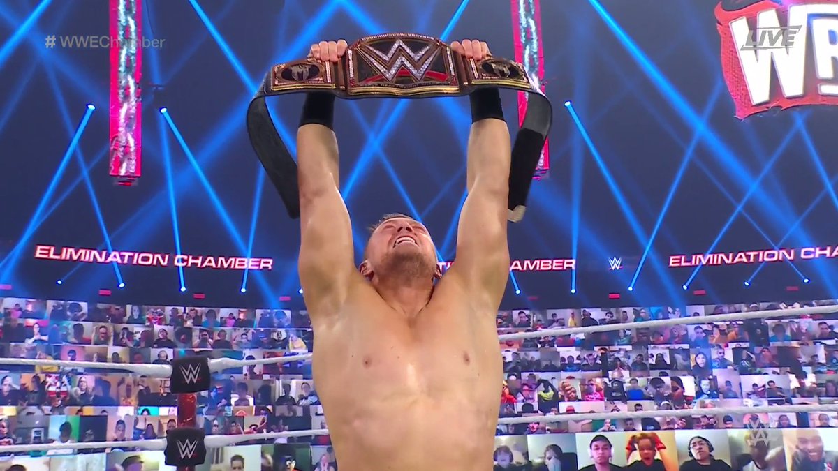 THE MOST MUST-SEE CHAMPION IN WWE HISTORY. @mikethemiz has shocked the world and CASHED IN to become #WWEChampion! #WWEChamber