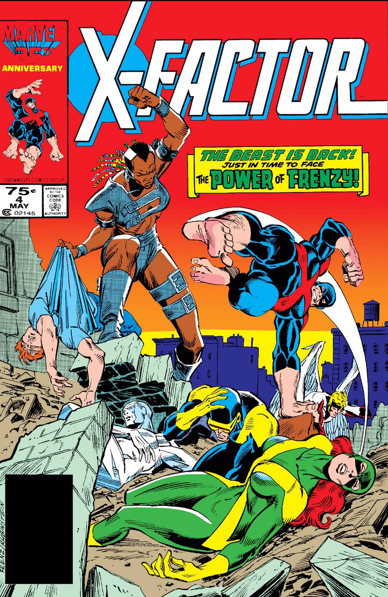 X-Factor #4 by <a href="/Bob_Layton/">Bob Layton</a> and Keith Pollard, cover by Ron Frenz. First appearance of #Frenzy. Published 35 years ago this month. #XMen