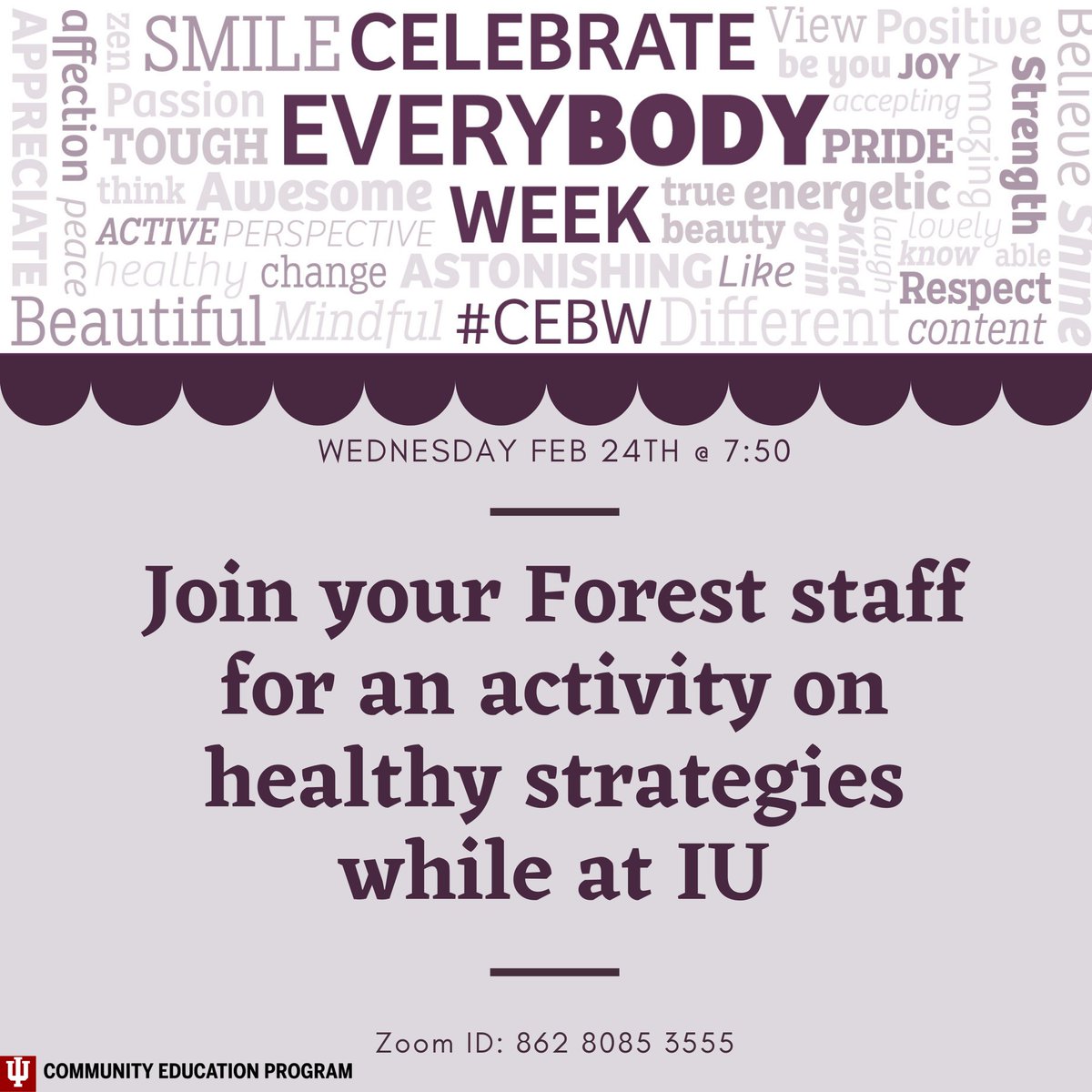 Want to celebrate everyBODY? Then join us this Wednesday!